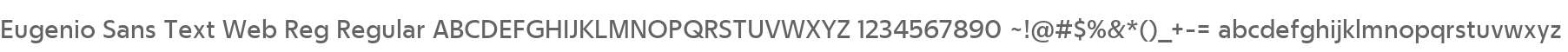 Eugenio Sans Text Web Reg Regular