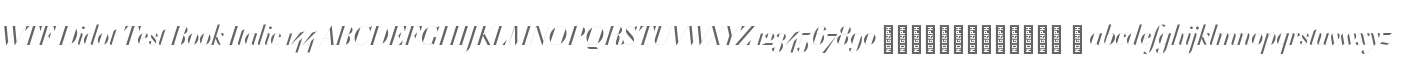 WTF Didot Test Book Italic 144