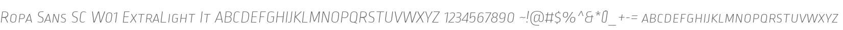 Ropa Sans SC W01 ExtraLight It
