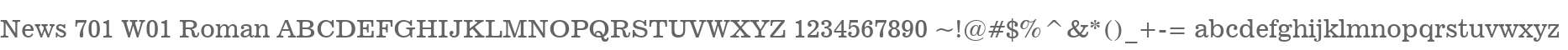 News 701 W01 Roman