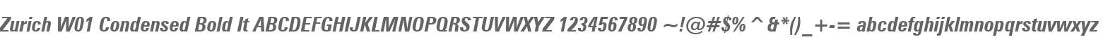 Zurich W01 Condensed Bold It