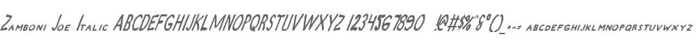 Zamboni Joe Italic