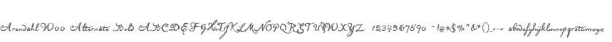 Arendahl W00 Alternate Bold