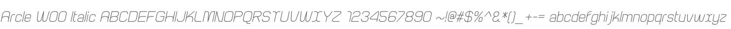 Arcle W00 Italic
