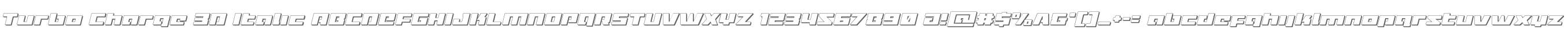 Turbo Charge 3D Italic