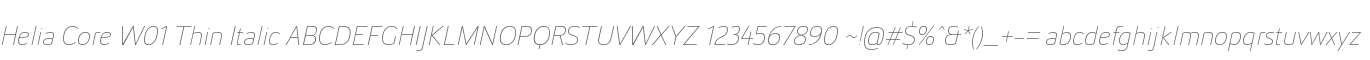 Helia Core W01 Thin Italic