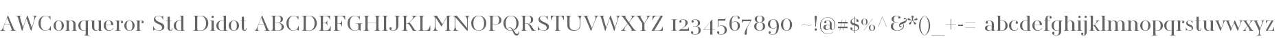 AWConqueror Std Didot