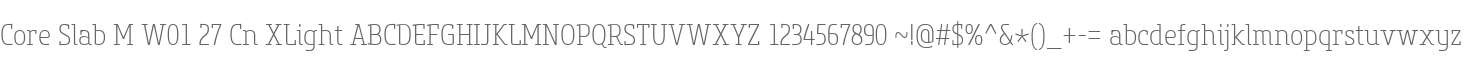 Core Slab M W01 27 Cn XLight