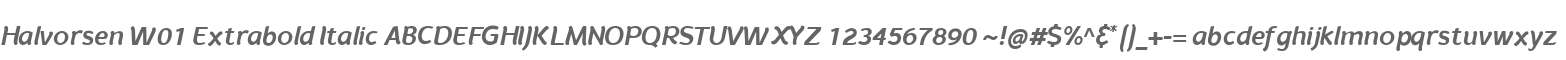 Halvorsen W01 Extrabold Italic