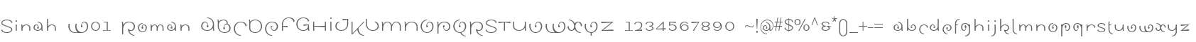 Sinah W01 Roman