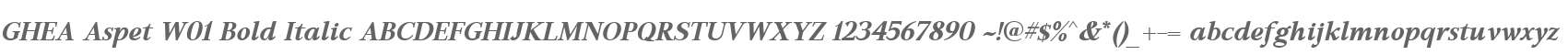 GHEA Aspet W01 Bold Italic