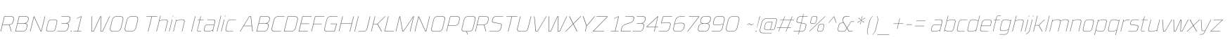 RBNo3.1 W00 Thin Italic