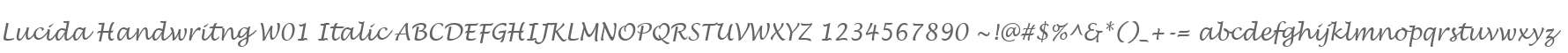 Lucida Handwritng W01 Italic