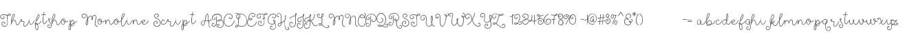 Thriftshop Monoline Script