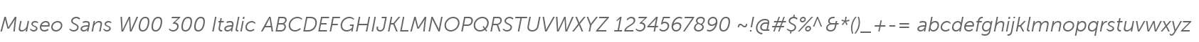 MuseoSansW00-300Italic