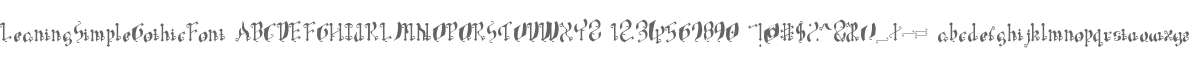 LeaningSimpleGothicFont