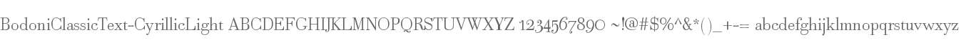 Bodoni Classic Text Cyrillic Lt