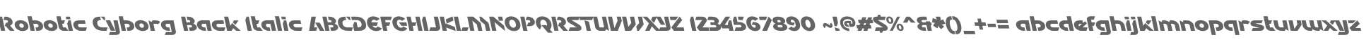 Robotic Cyborg Back Italic