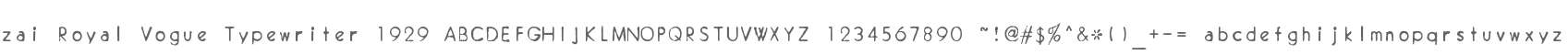 zai Royal Vogue Typewriter 1929