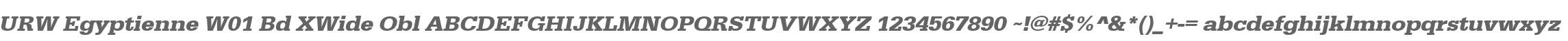 URW Egyptienne W01 Bd XWide Obl