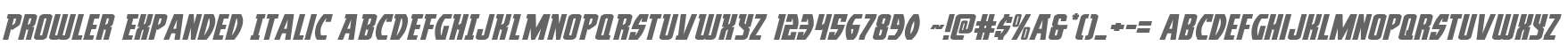 Prowler Expanded Italic