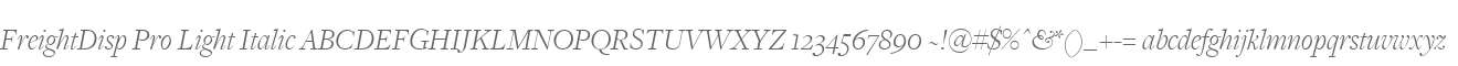 FreightDisp Pro Light Italic