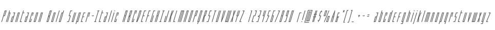 Phantacon Bold Super-Italic