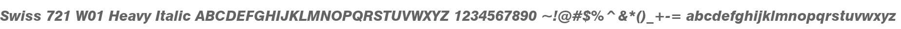 Swiss 721 W01 Heavy Italic