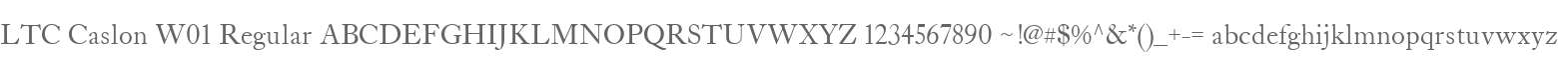 LTC Caslon W01 Regular