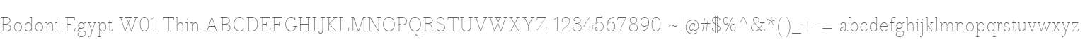 Bodoni Egypt W01 Thin