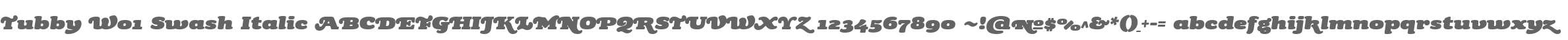 Tubby W01 Swash Italic