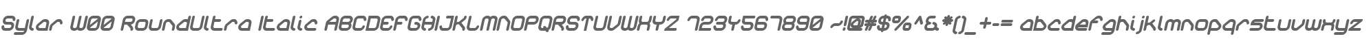 Sylar W00 RoundUltra Italic