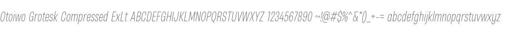 Otoiwo Grotesk ExtLt Comp