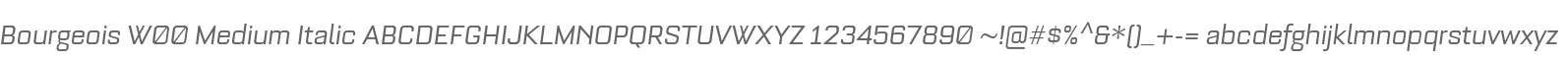Bourgeois W00 Medium Italic