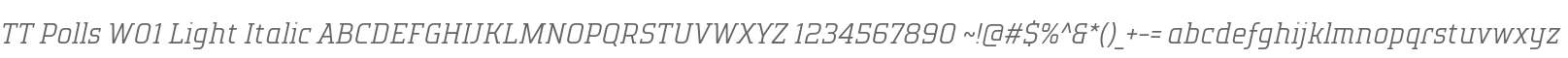 TT Polls W01 Light Italic
