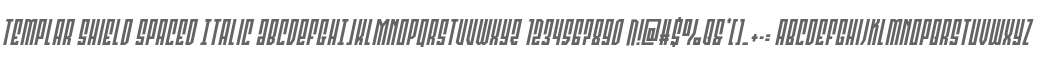 Templar Shield Spaced Italic
