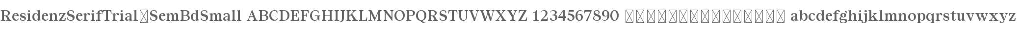 Residenz Serif Trial SemiBold Small
