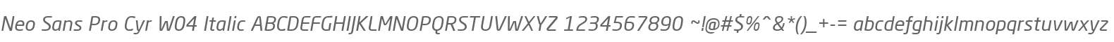 Neo Sans Pro Cyr W04 Italic