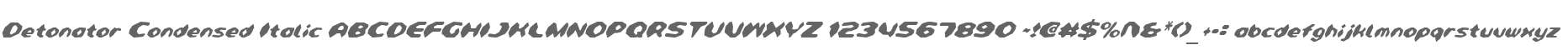 Detonator Condensed Italic