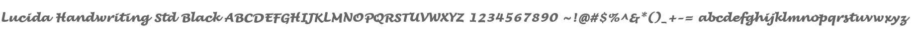 Lucida Handwriting Std Black