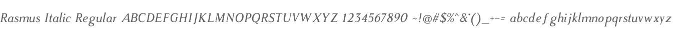 Rasmus Italic Regular