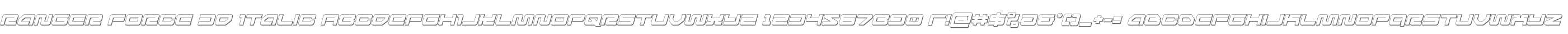 Ranger Force 3D Italic