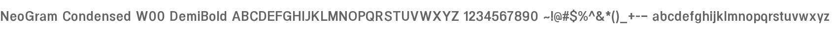 NeoGram Condensed W00 DemiBold