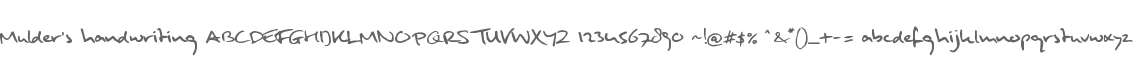Mulder's handwriting
