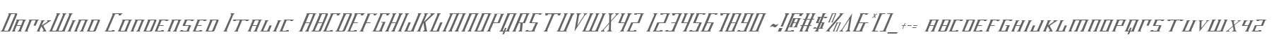 DarkWind Condensed Italic