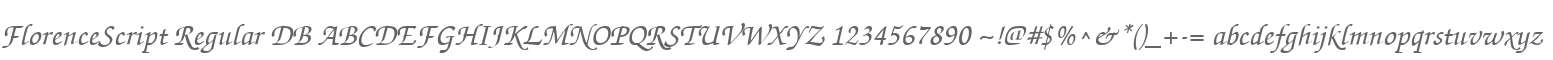 FlorenceScript Regular DB