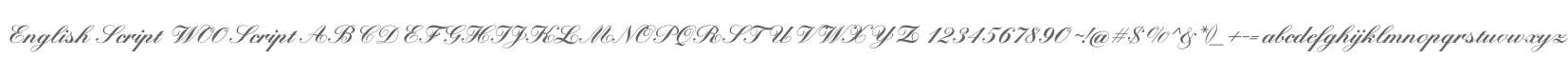 English Script W00 Script