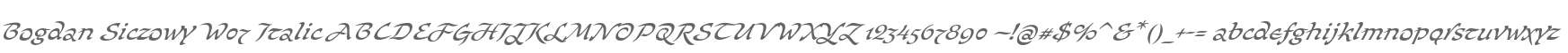 Bogdan Siczowy W07 Italic