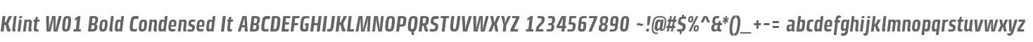 Klint W01 Bold Condensed It