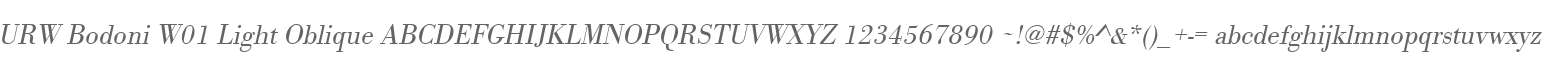 URW Bodoni W01 Light Oblique